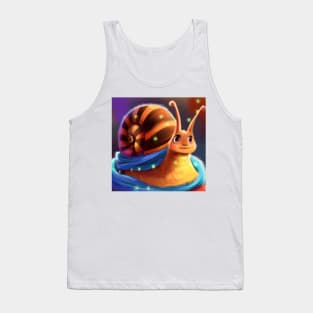 Cute Snail Drawing Tank Top